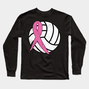 Volleyball Breast Cancer Awareness Long Sleeve T-Shirt